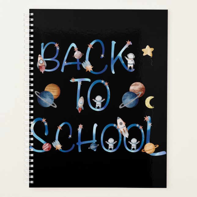 Agenda Astronauts Planets Space,back to school (Anverso)