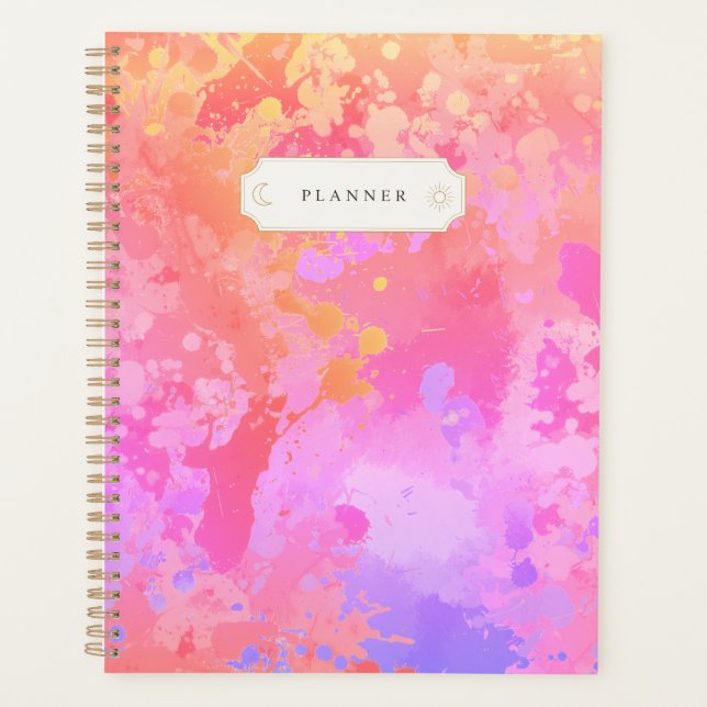 Agenda Atardecer Boho Splash (Anverso)