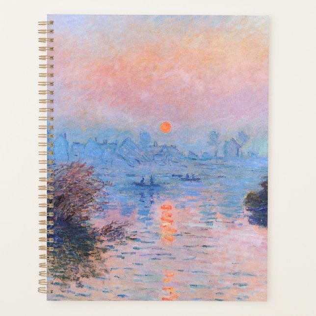 Agenda Atardecer en el Sena Claude Monet (Anverso)