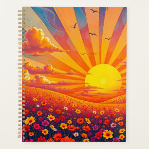 Agenda Atardecer radiante sobre un paisaje peculiar