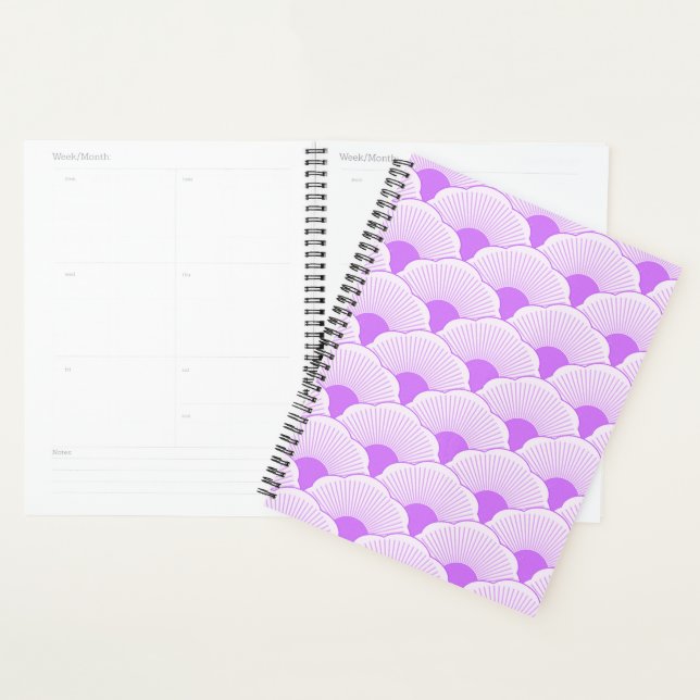Agenda Atardecer, violeta tonal, textura de hormigón (Demostración)