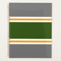 Athletic Green Gray Orange White Racing Stripes