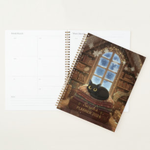 Agenda Ático Caprichoso Vintage Gato Negro