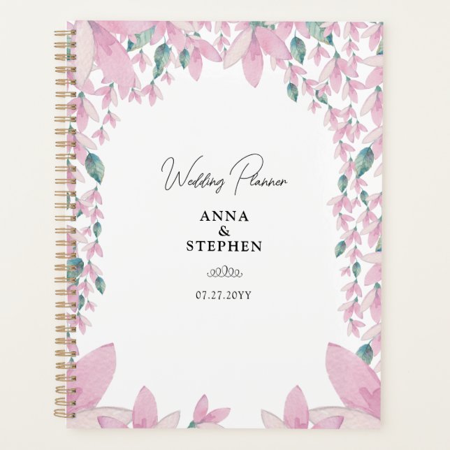 Agenda Atractivo Boda de Wisteria Rosa (Anverso)