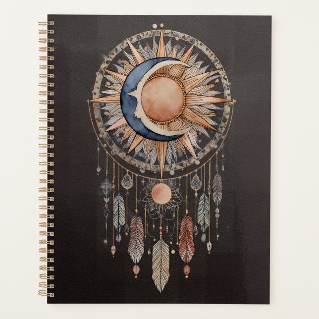 Agenda Atrapasueños del Sol Lunar Celestial (Anverso)