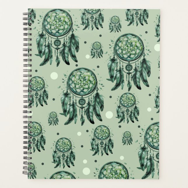 Agenda Atrapasueños Verde Nudo Celta (Anverso)