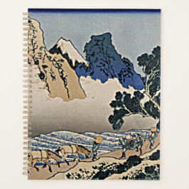 Agenda Atrás de la montaña Fuji del río Minobu Hokusai