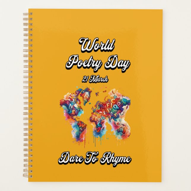 Agenda Atrévete a rimar. Día Mundial de la Poesía. (Anverso)