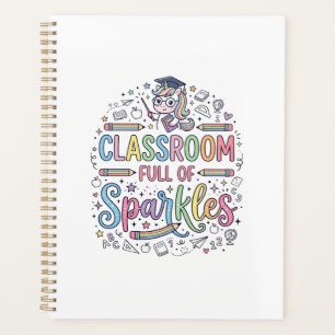 Agenda Aula de Unicornio Llena de Destellos Merch Origina