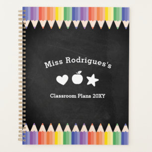Agenda Aula personalizada divertida y colorida para maest