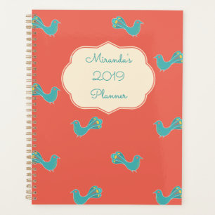 Agenda Ave azul personalizable