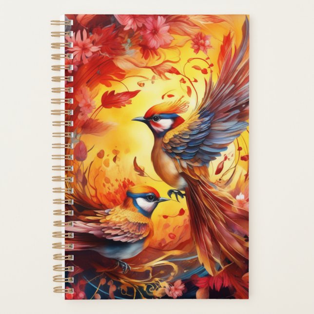 Agenda Ave colorida de fantasía (Anverso)