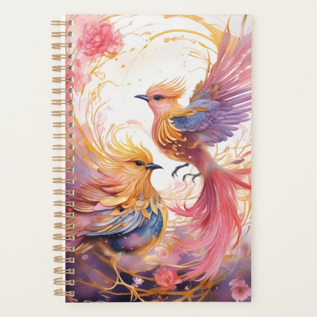 Agenda Ave colorida de fantasía (Anverso)