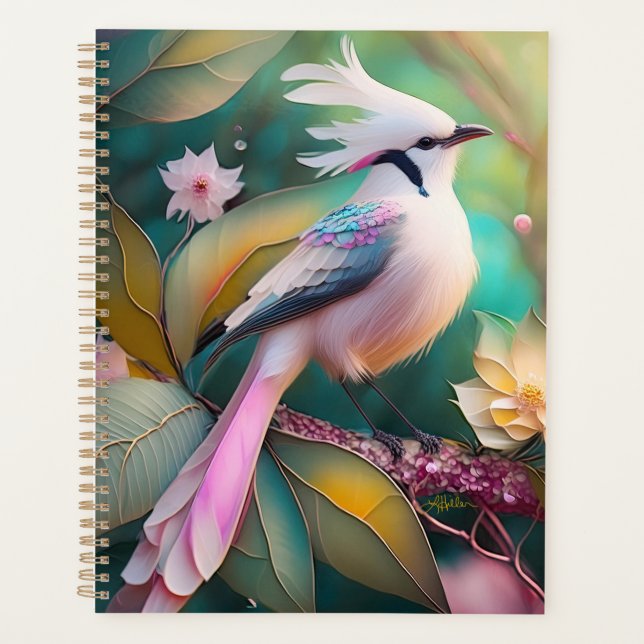Agenda Ave de Rubor con cresta blanca Jay Fantasy (Anverso)