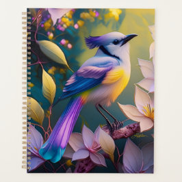 Agenda Ave Fantasía Amarilla Violeta Tufted