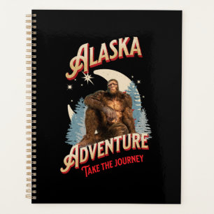 Agenda Aventura de Bigfoot de Alaska Arte de Retro Natura