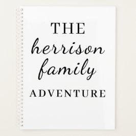 Agenda Aventuras Familiares Diseño Mínimo Moderno
