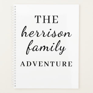 Agenda Aventuras Familiares Diseño Mínimo Moderno