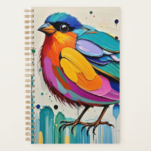 Agenda Aves colorido arte abstracto gordo gigante lindo
