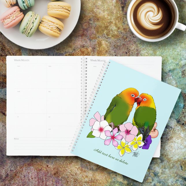 Agenda Aves de amor Flores tropicales (Subido por el creador)