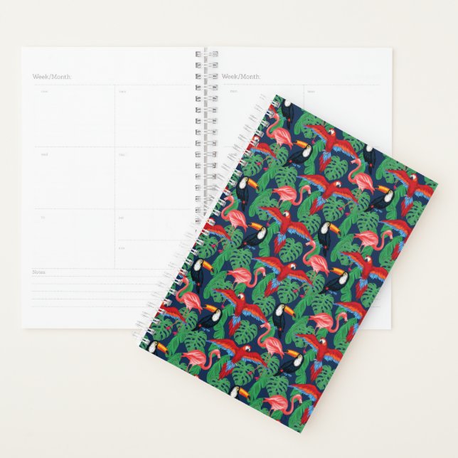 Agenda Aves Tropicales En Colores Brillantes (Demostración)