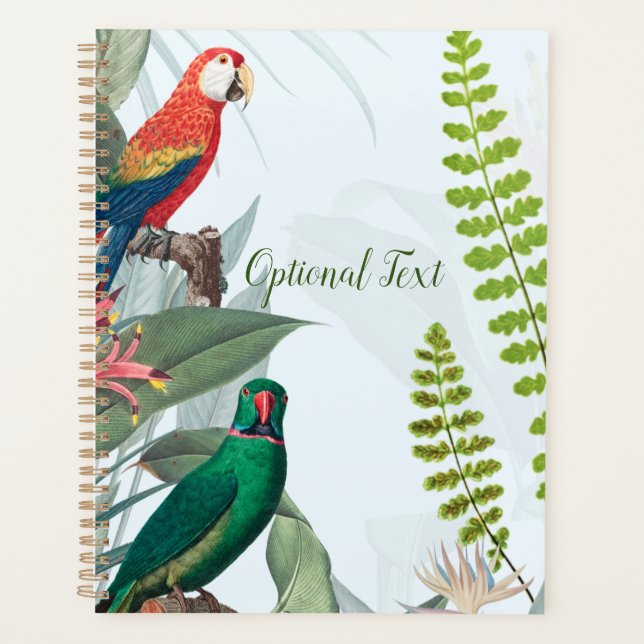 Agenda Aves tropicales loros y follaje (Anverso)