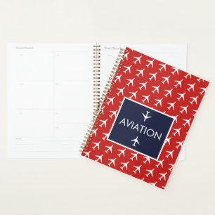Agenda Aviación piloto de aviones Funky White
