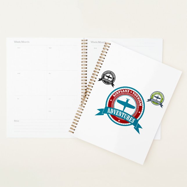 Agenda Avión Vintage Aventura Turismo Aventura Logo Aviac (Subido por el creador)
