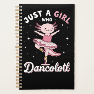 Agenda Axolotto rosado bailando en ballet Tutu