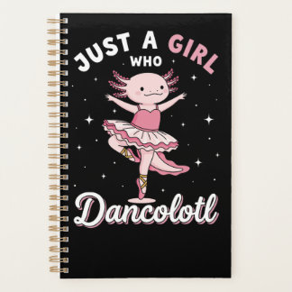 Agenda Axolotto rosado bailando en ballet Tutu