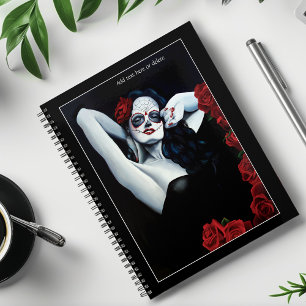 Agenda Azúcar Skull Roses Rojas Negro