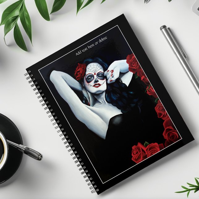 Agenda Azúcar Skull Roses Rojas Negro (Subido por el creador)