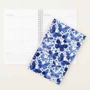 Agenda Azul de agua de mariposas