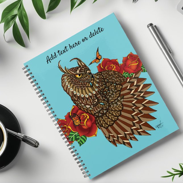 Agenda Azul de Búho Roses Rojos (Subido por el creador)