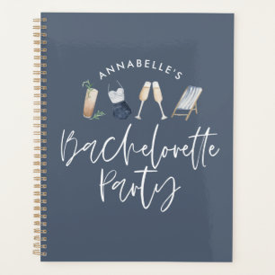 Agenda azul girly summery bebidas modernas ducha de novia