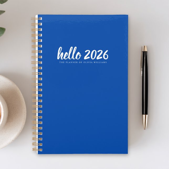 Agenda Azul Hola minimalista 2026 (Subido por el creador)