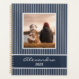 Agenda Azul marino moderno 1 Foto 2023 Personalizado