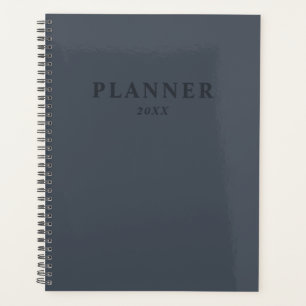 Agenda azul mudo, azul ceniza personalizado Planner
