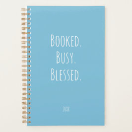 Agenda Azul Pastel Escritura de Guión Caligrafía Cristian