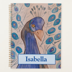 Agenda Azul pavo real