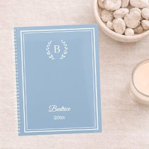 Agenda Azul polvoriento Monograma Lujo Silencioso Persona