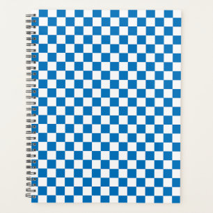 Agenda azul y blanco Checkered 2024