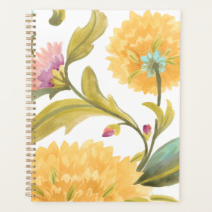 Agenda Azulejos florales de abadía - Flores amarillas