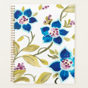 Agenda Azulejos florales de abadía - Flores azules
