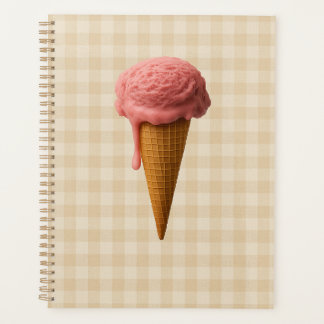 Agenda Back to school spiral calendar pink, beige planner
