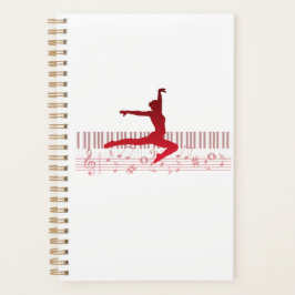 Agenda Bailarina de ballet en un teclado