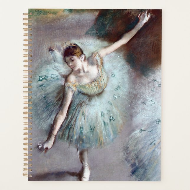 Agenda Bailarina en verde por Edgar Degas (Anverso)