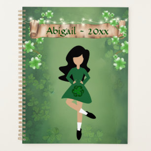 Agenda Bailarina irlandesa personalizada con danza del pe