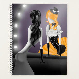 Agenda Bailarina y bailarina extravagante reflejo amarill