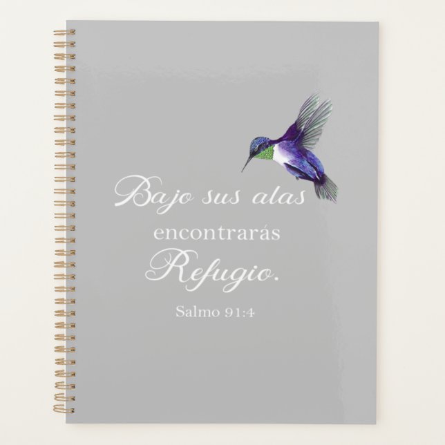 Agenda Bajo sus alas encontraras refugio Psalm 91 (Anverso)